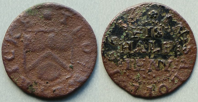 Shrewsbury, Tho Meyricke 1663 halfpenny Shrewsbury, Tho Meyricke 1663 halfpenny